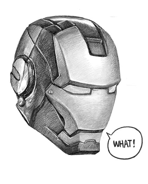 Iron Man Helmet Sketch at PaintingValley.com | Explore collection of ...