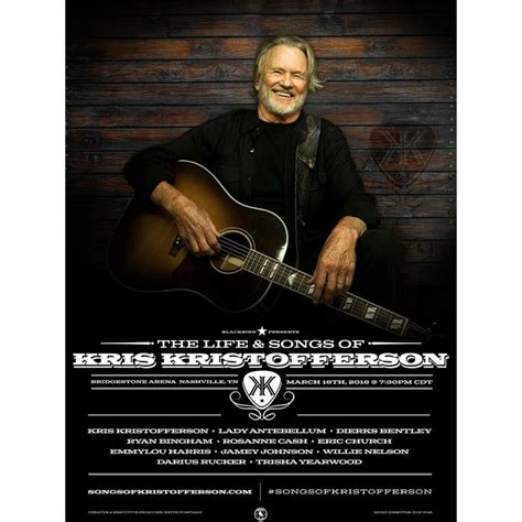 Life & Songs of Kris Kristofferson Official Gig Poster | Gig posters ...