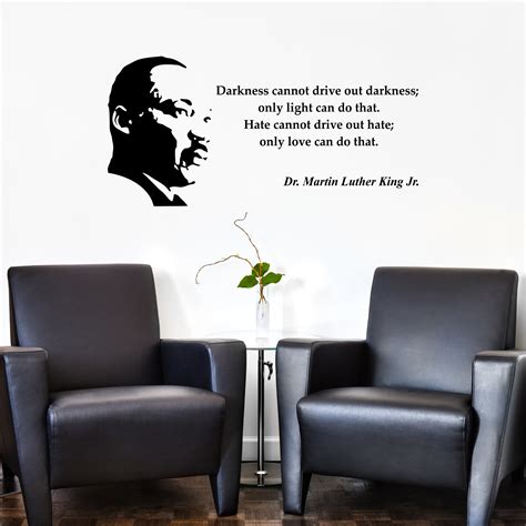 Martin Luther King Jr Darkness cannot drive out darkness vinyl decal w ...