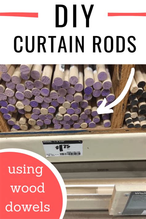 How To Make Your Own Curtain Rods Using Wood Dowels | Diy curtain rods, Homemade curtains ...