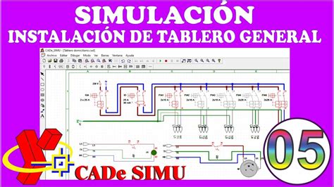 CADe SIMU gratis #05. Simulación de circuito de TABLERO GENERAL DOMICILIARIO. - YouTube