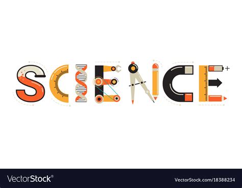 Science banner typography and background Vector Image