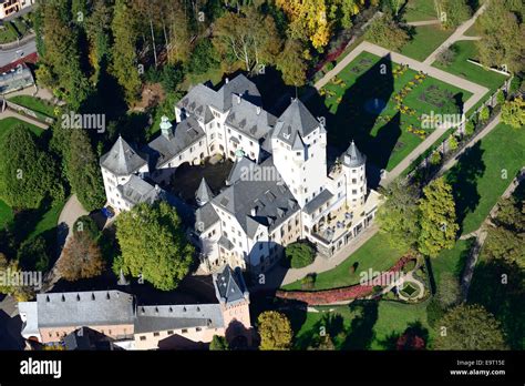 BERG CASTLE (aerial view). Colmar-Berg, Luxembourg District Stock Photo: 74901162 - Alamy