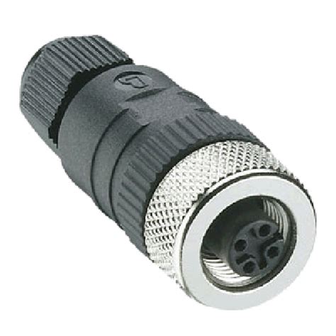 RKC 4-7 - M12 4 pin female straight screw connector