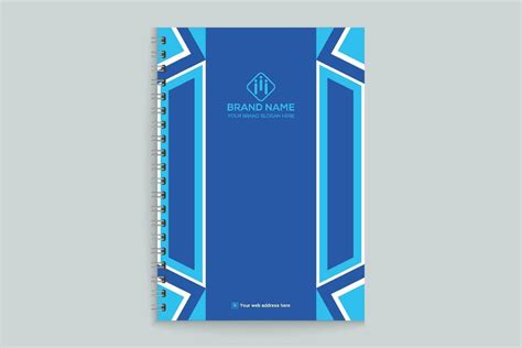 notebook cover design with blue color 26325106 Vector Art at Vecteezy