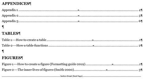 Appendices, Tables and Figures | Formatting Guide for Academic Texts