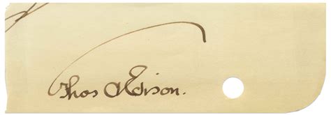 Lot Detail - Thomas Edison Signature