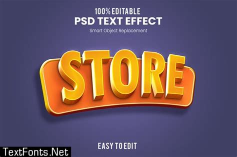 STORE- 3D Text Effect PSD W4BD6PV