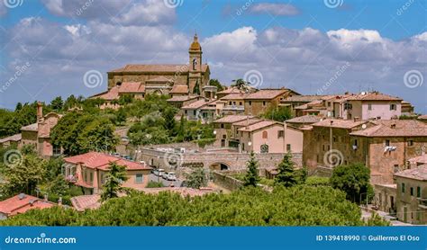 Typical Tuscany village stock photo. Image of clouds - 139418990