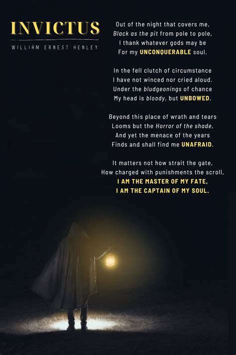 Lav Patel’s Poetry Poster of Invictus by William Ernest Henley | Dwelling During the Pandemic