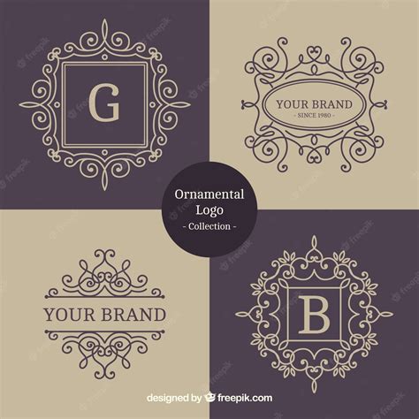 Free Vector | Ornamental logo collection