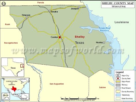 Shelby County Map | Map of Shelby County, Texas