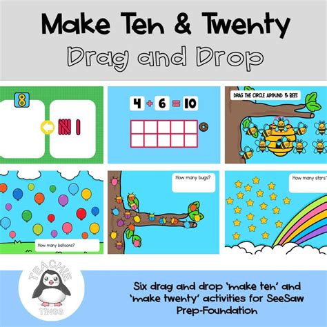 Make Ten and make Twenty 'Drag and Drop' Activities for SeeSaw ...