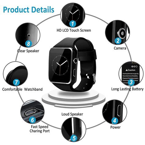 2018 Newest Bluetooth Smart Watch Touchscreen with Camera,Unlocked ...