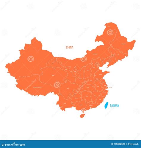 Political Map Of Taiwan And China Cartoon Vector | CartoonDealer.com ...