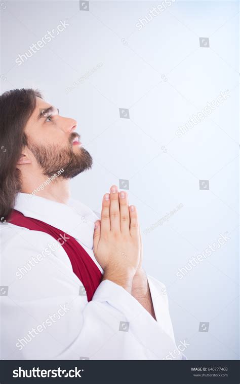 Jesus Christ Looking Praying Heaven Stock Photo 646777468 | Shutterstock