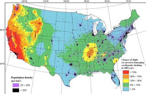 North American Earthquake Fault Lines Map