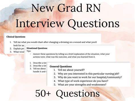 New Grad Nurse Interview Questions Nursing Interview - Etsy