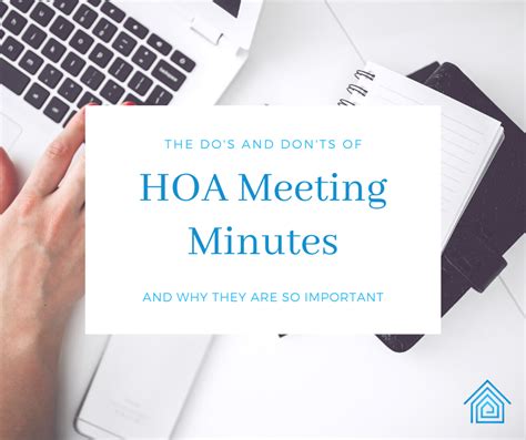 The Do’s and Don’ts of HOA Meeting Minutes — RowCal HOA and Property ...