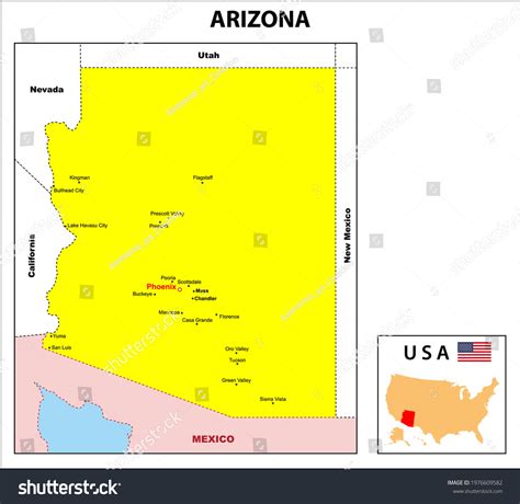 5 Map Major Counties Arizona Images, Stock Photos & Vectors | Shutterstock