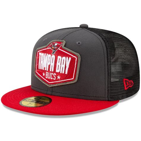 Men's New Era Graphite/Red Tampa Bay Buccaneers 2021 NFL Draft On-Stage ...