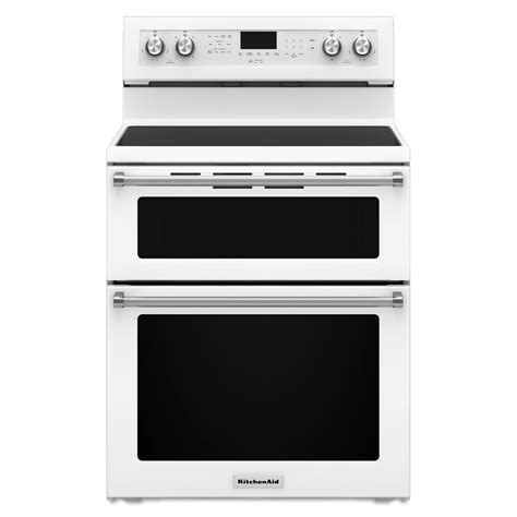 KitchenAid KFED500EWH 6.7 cu. ft. Electric Double Oven Range - White