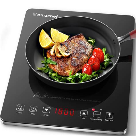 Portable Induction Cooktop AMZCHEF Induction Burner Cooker With Ultra ...