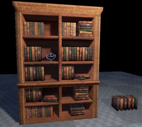 bookshelf books 3d model