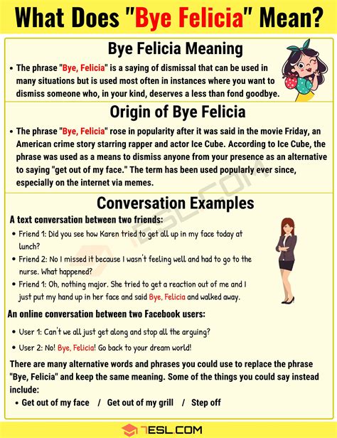 "Bye Felicia" Meaning, Origin and Examples • 7ESL