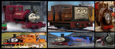 Skarloey, Rusty, Bertram, Duke, Sir Handel and Vic by Johnwood2001 on DeviantArt