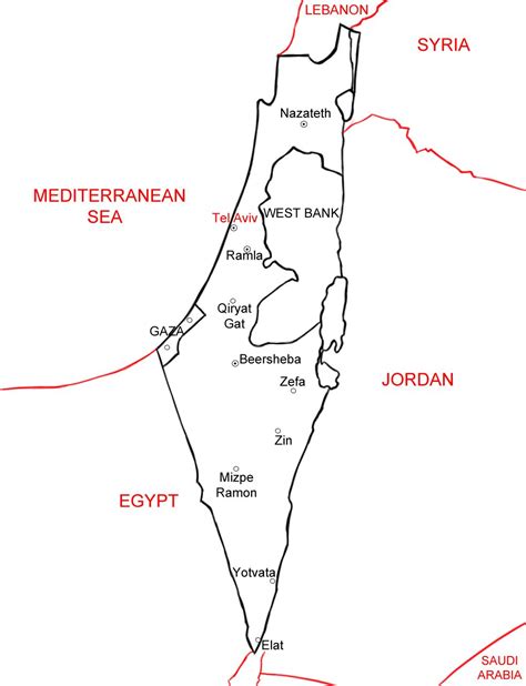 Israel Map Coloring Page