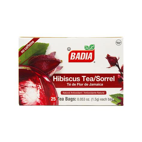 Hibiscus Tea Bags - 25 bags - Badia Spices