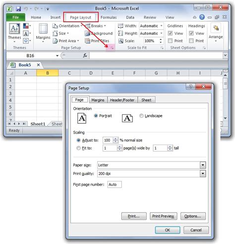 Excel Page setup - Learning Microsoft Office package with Tutorial for Word, Excel and PowerPoint