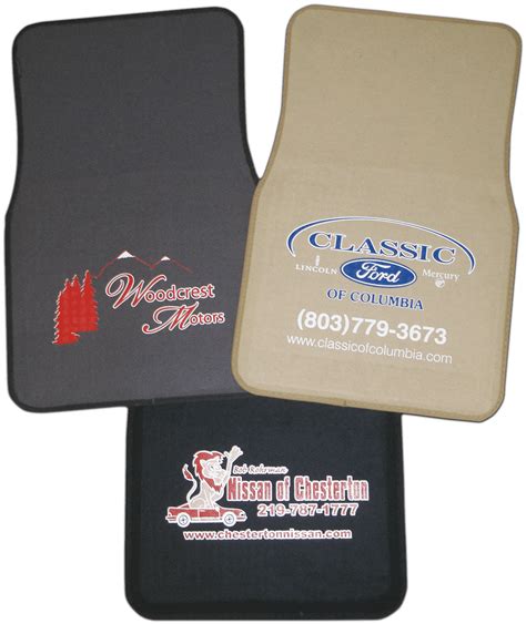 Custom Felt Floor Mats 2-Piece Set (minimum 100 sets) - DealerGoodies