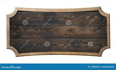 Old Wooden Sign Isolated 3d Illustration Stock Illustration ...