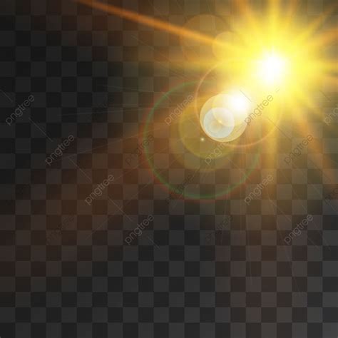 Creative Sun Light Effect With Sun Rays And Bokeh Composition Vector, Light, Sun, Effect PNG and ...