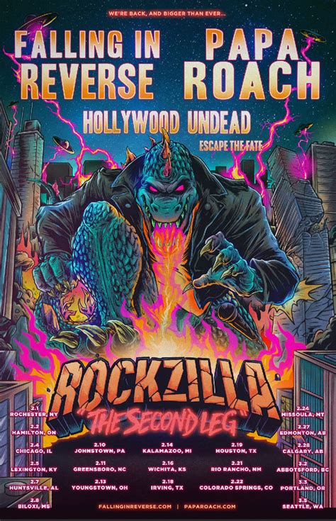 ROCKZILLA RETURNS In 2023! Falling In Reverse and Papa Roach Announce ...