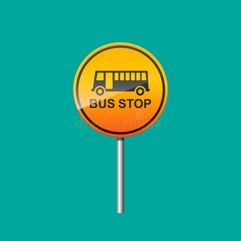 Bus stop sign. stock illustration. Illustration of station - 157839521