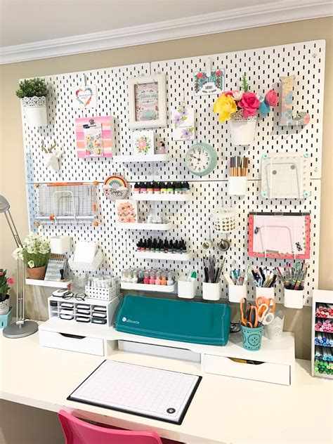 Craft Room Organization Makeover: IKEA Skadis Pegboard | stitches in paper