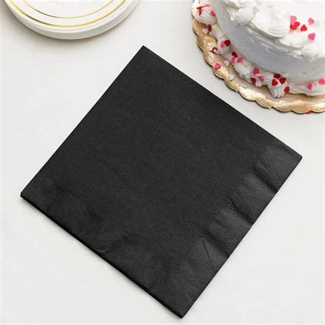 1ply 33*33cm 100% Virgin Black Lunch Napkin - Buy Black Lunch Napkin ...