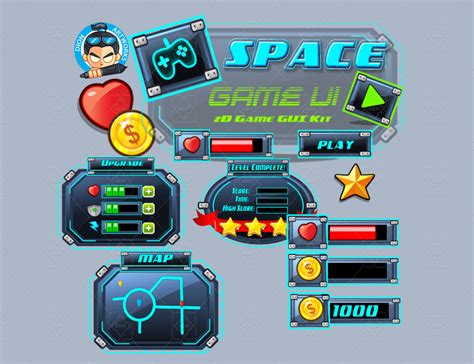 Space Game Ui Set 08 | GameDev Market