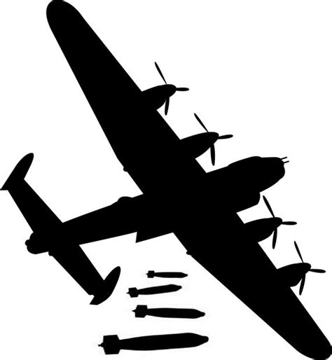 Lancaster Bomber World War II Aircraft Silhouette Vinyl Decal | Etsy