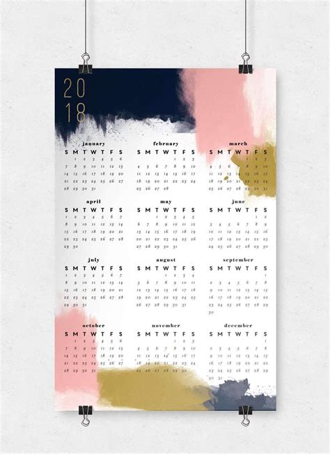 2021 Calendar At A Glance 11X17 | Month Calendar Printable