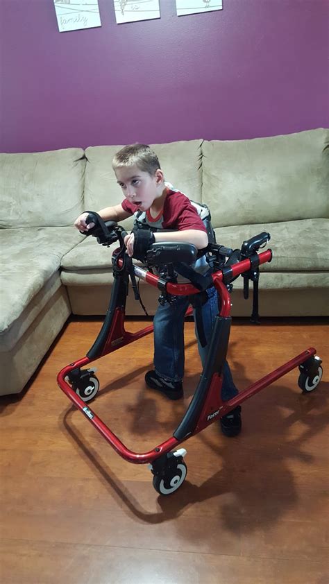 Spastic Quadriplegic Cerebral Palsy: Large Rifton Gait Trainer