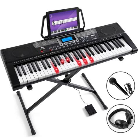 MUSTAR 61 Key Piano Keyboard, Learning Keyboard Piano with Light Up Keys, Electric Piano ...