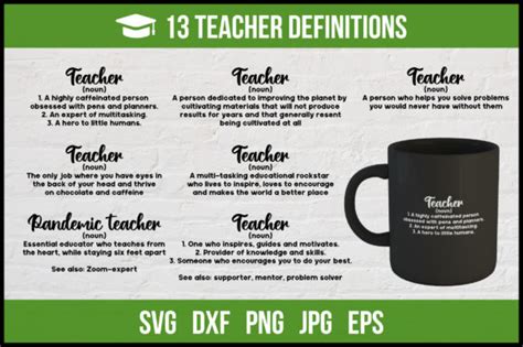 Funny Teacher Definitions Graphic by cuteshop · Creative Fabrica