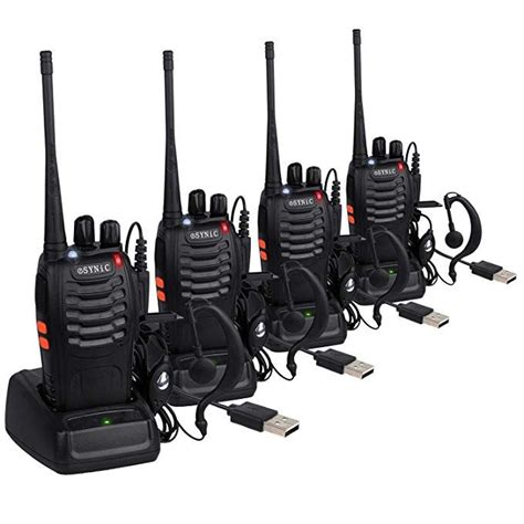 Walkie Talkies-Long Range Walkie Talkie with Original Earpieces- 4pcs ...