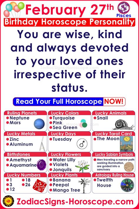 February 27 Zodiac – Full Horoscope Birthday Personality in 2021 ...