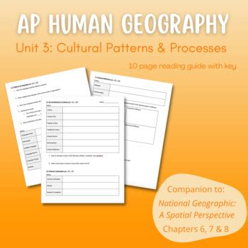 AP Human Geography Unit 3 Reading Guide - A Spatial Perspective