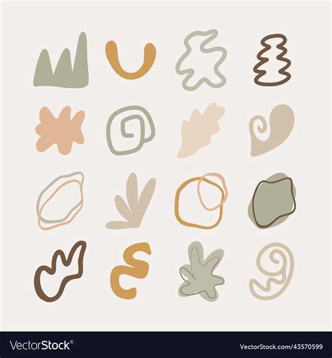 Abstract shape aesthetic collection Royalty Free Vector